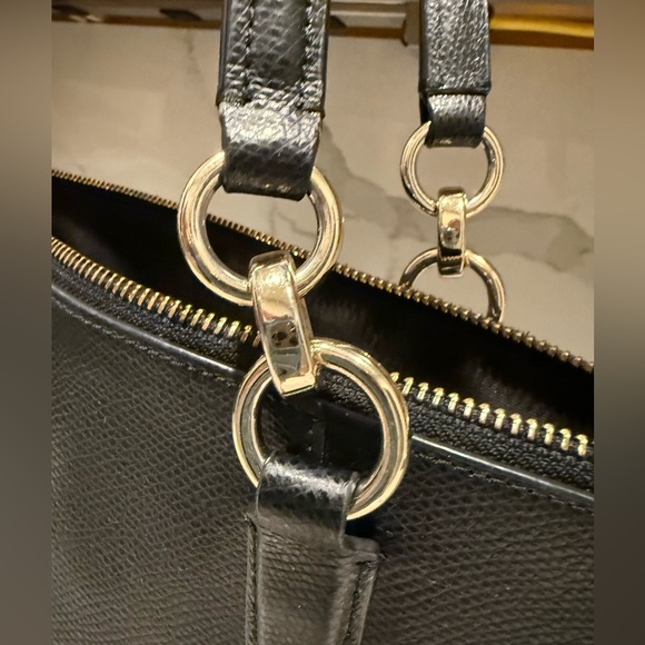 Coach Black Leather Tote Bag - Picture 3 of 16